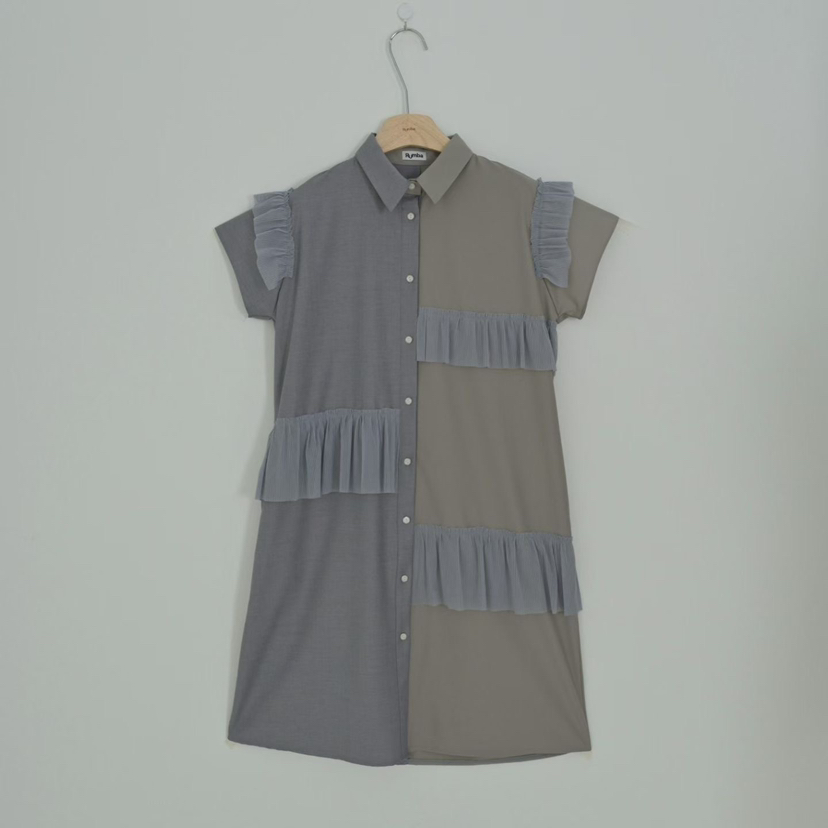 RUMBA韓國東大門代購女裝新品職業推薦時尚人氣連衣裙網狀RUMBA連衣裙圖色2