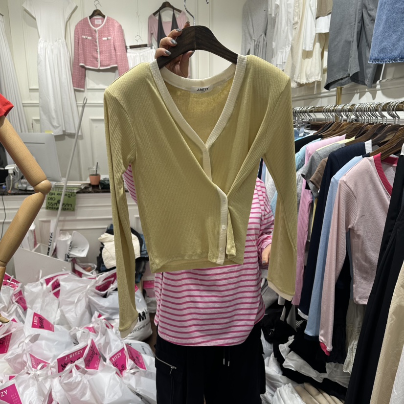 J.RITZY韓國直郵實拍女裝新款熱賣26春夏人氣時尚長袖T恤J.RITZY長袖T恤圖色3