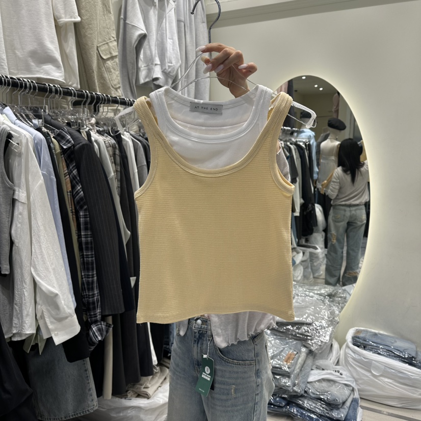 AT THE END韓國直郵女士新款人氣熱賣職業26春夏吊帶背心AT THE END吊帶/背心圖色1