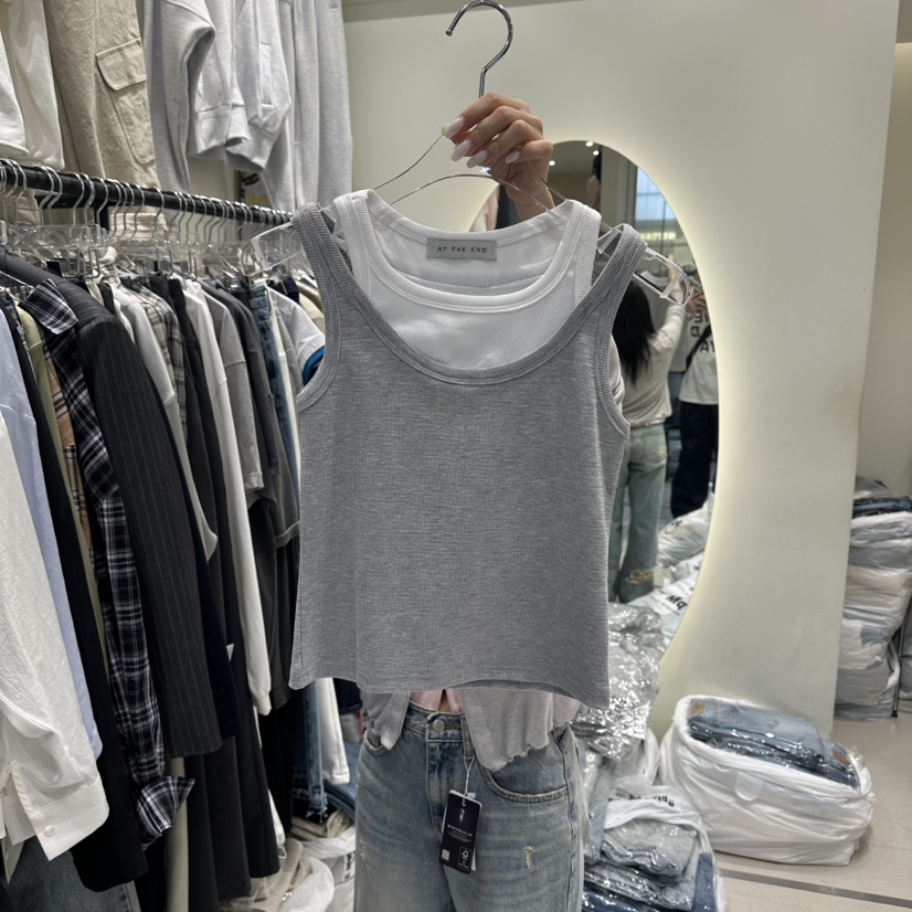 AT THE END韓國直郵女士新款人氣熱賣職業26春夏吊帶背心AT THE END吊帶/背心圖色2