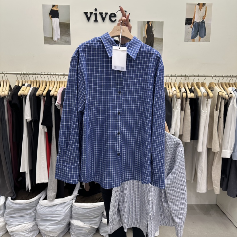 VIVEL韓國直郵女士新品26春夏休閑職業推薦時尚襯衫蕾絲衫VIVEL襯衫/蕾絲衫圖色1