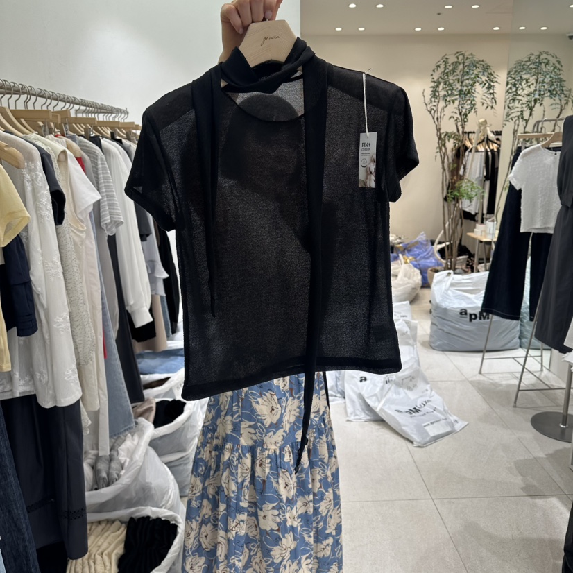 GRACIA韓國直郵女士新品人氣熱賣職業26春夏套裝含圍巾透明GRACIA套裝圖色3