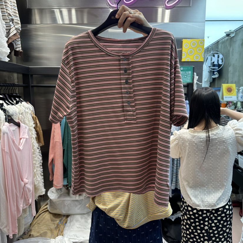 RUNWAY-런웨이韓國直郵女裝新款熱賣職業26春夏人氣推薦T恤RUNWAYT恤圖色1