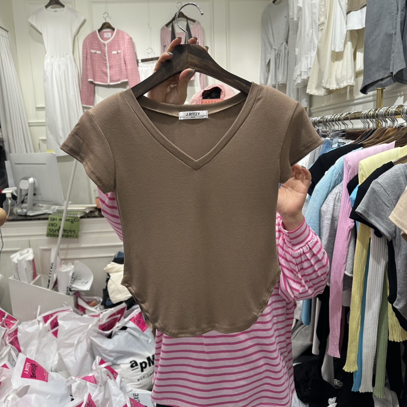 J.RITZY韓國東大門代購女裝新品人氣熱賣職業休閑時尚T恤J.RITZYT恤圖色4