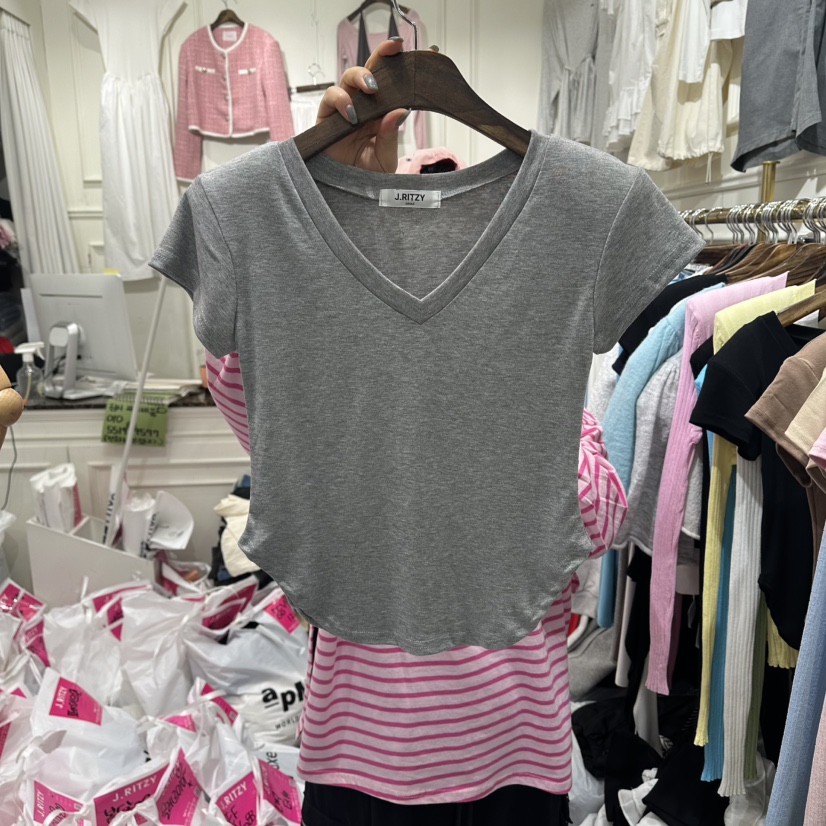 J.RITZY韓國東大門代購女裝新品人氣熱賣職業休閑時尚T恤J.RITZYT恤圖色5