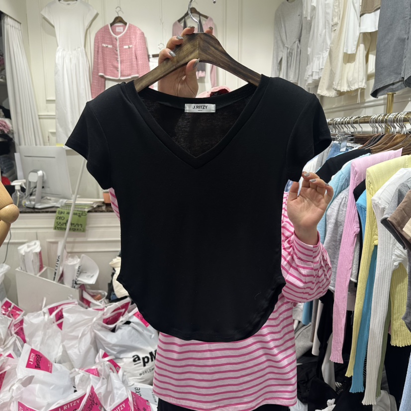 J.RITZY韓國東大門代購女裝新品人氣熱賣職業休閑時尚T恤J.RITZYT恤圖色6