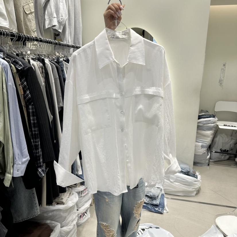 AT THE END韓國東大門直郵女裝新品26春夏職業襯衫蕾絲衫AT THE END襯衫/蕾絲衫圖色1