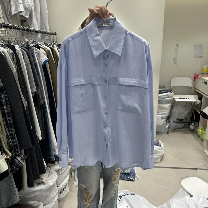 AT THE END韓國東大門直郵女裝新品26春夏職業襯衫蕾絲衫AT THE END襯衫/蕾絲衫圖色2