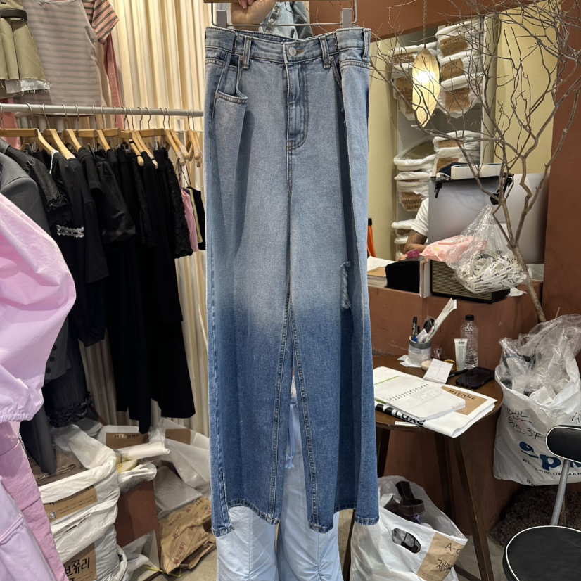 MIENNE韓國代購女士新品26春夏人氣職業時尚熱賣推薦牛仔褲MIENNE牛仔褲圖色1