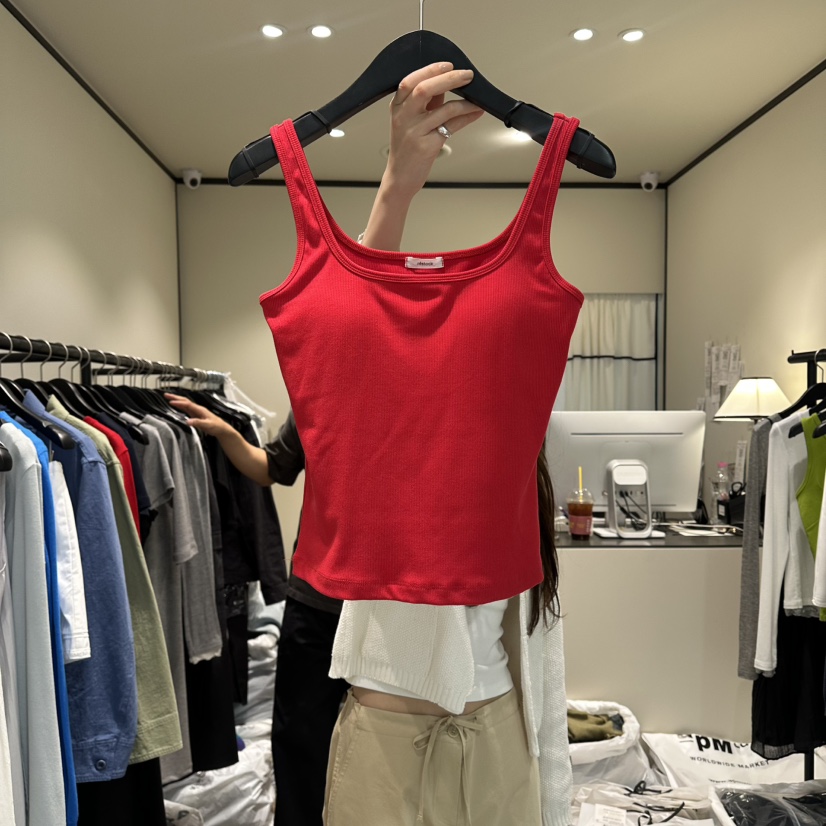 RE STOCK韓國代購女裝新款26春夏職業推薦休閑人氣吊帶背心RE STOCK吊帶/背心圖色2