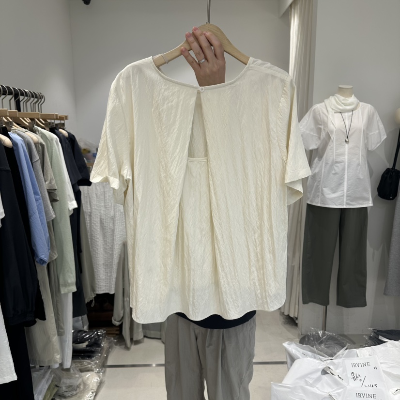 IRVINE韓國直郵實拍女士新品26春夏推薦休閑人氣襯衫蕾絲衫IRVINE襯衫/蕾絲衫