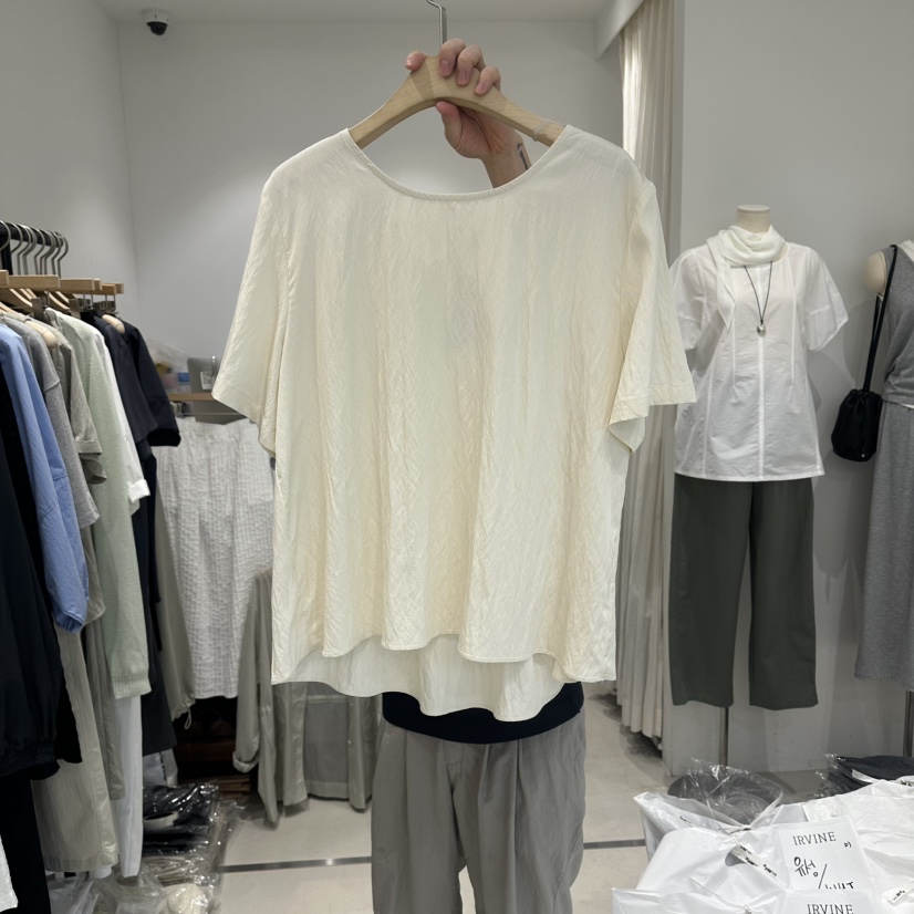 IRVINE韓國直郵實拍女士新品26春夏推薦休閑人氣襯衫蕾絲衫IRVINE襯衫/蕾絲衫圖色1