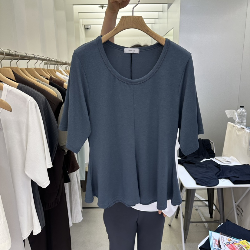 AMON韓國東大門直郵女士新品職業熱賣時尚休閑推薦人氣T恤AMONT恤圖色3