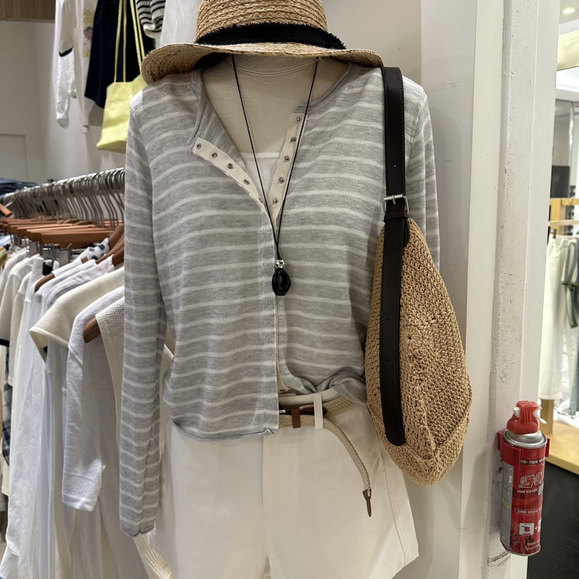 MELO韓國代購女士新款人氣時尚推薦職業針織衫羊毛衫開襟MELO針織衫圖色6