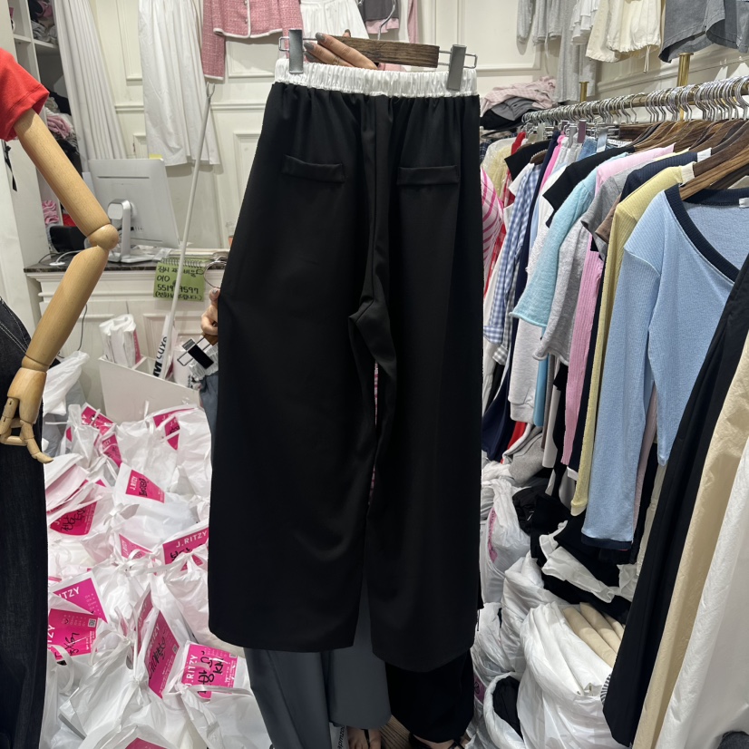 J.RITZY韓國東大門代購女裝新款職業推薦時尚休閑褲撞色J.RITZY休閑褲