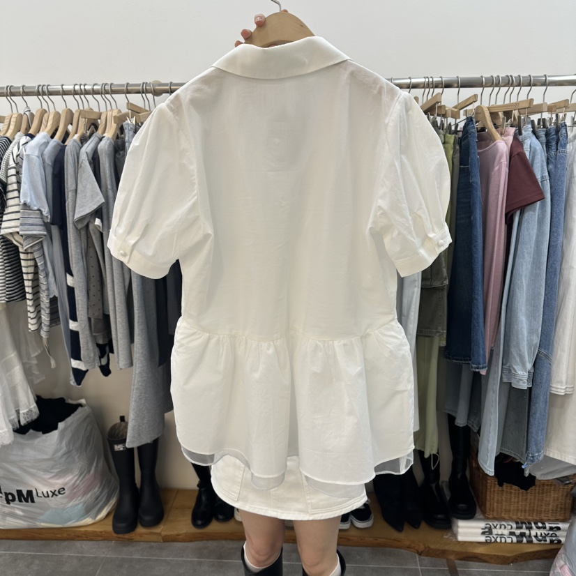 DELIGHT-L韓國東大門代購女裝新品熱賣職業時尚襯衫蕾絲衫DELIGHT-L襯衫/蕾絲衫