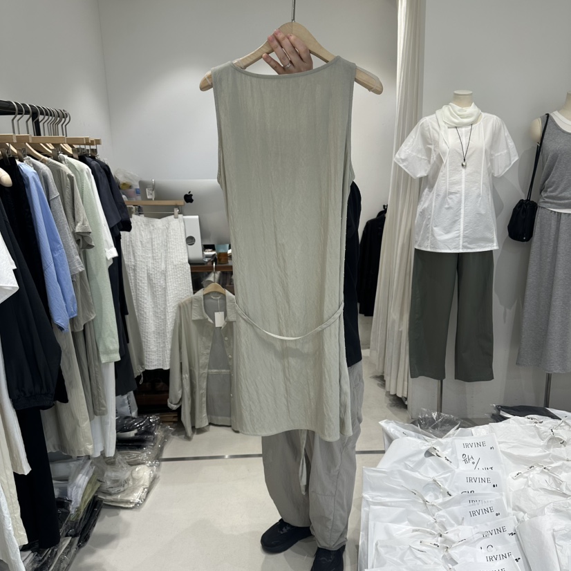 IRVINE韓國代購女裝新款人氣推薦時尚26春夏連衣裙含腰繩IRVINE連衣裙