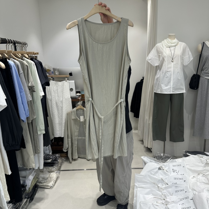 IRVINE韓國代購女裝新款人氣推薦時尚26春夏連衣裙含腰繩IRVINE連衣裙圖色2