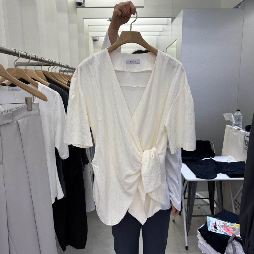 AMON韓國東大門代購女裝新品推薦休閑人氣時尚襯衫蕾絲衫AMON襯衫/蕾絲衫圖色1