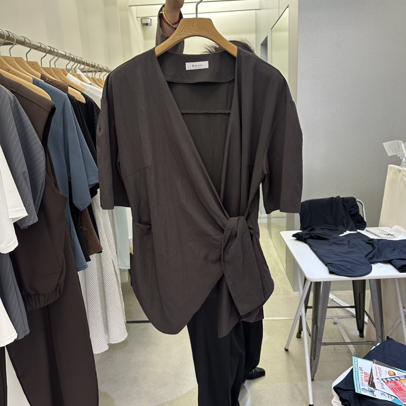 AMON韓國東大門代購女裝新品推薦休閑人氣時尚襯衫蕾絲衫AMON襯衫/蕾絲衫圖色3