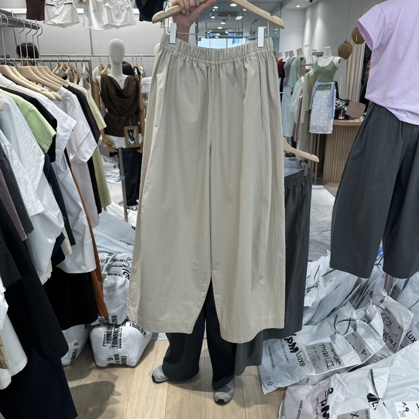 REVE-L韓國代購女裝新品時尚熱賣26春夏人氣推薦休閑褲羅紋REVE-L休閑褲圖色1