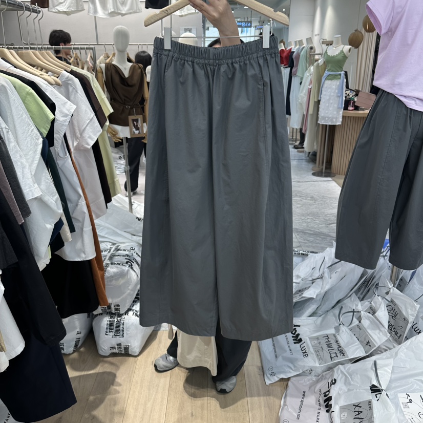 REVE-L韓國代購女裝新品時尚熱賣26春夏人氣推薦休閑褲羅紋REVE-L休閑褲圖色3