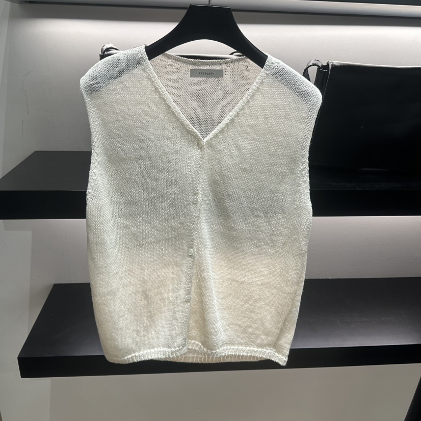 FEBRUARY 11韓國直郵實拍女裝新款人氣休閑針織衫亞麻紐扣FEBRUARY 11針織衫圖色1