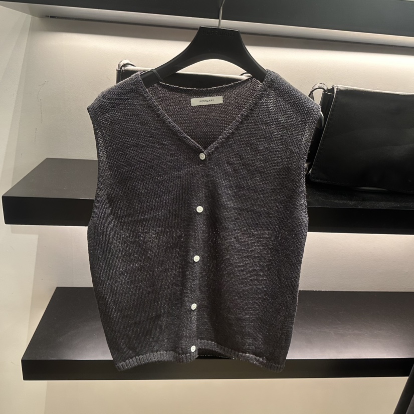 FEBRUARY 11韓國直郵實拍女裝新款人氣休閑針織衫亞麻紐扣FEBRUARY 11針織衫圖色3