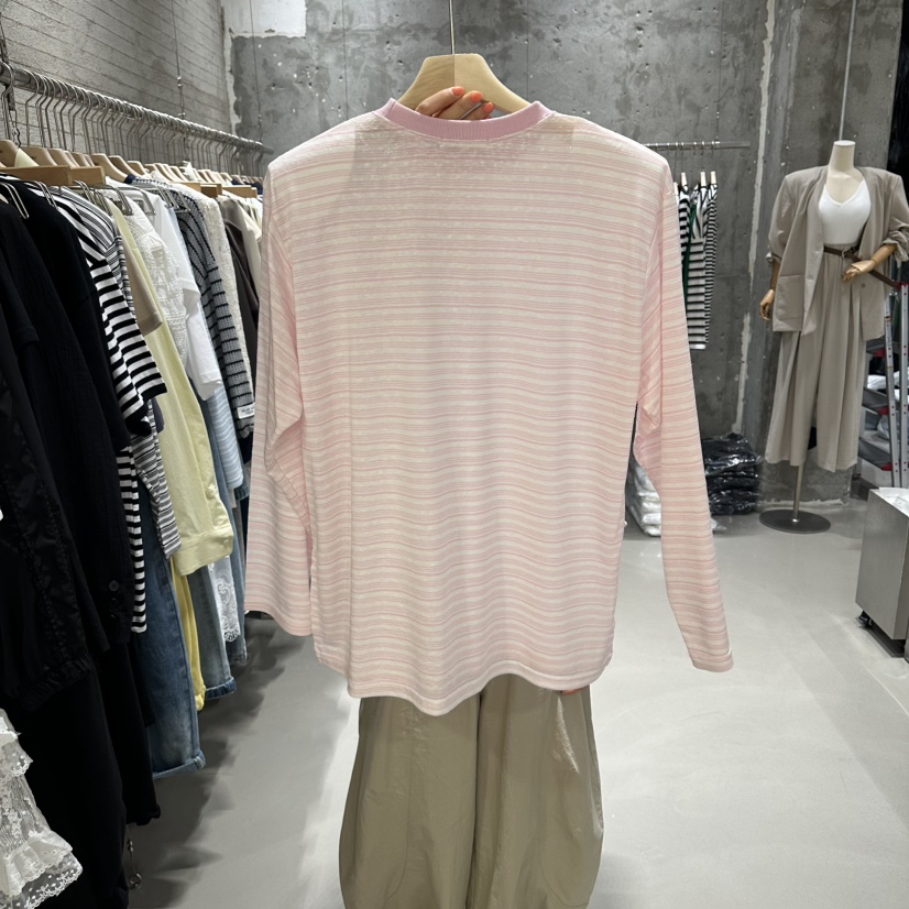 JUNI韓國直郵女裝新款熱賣職業人氣休閑時尚推薦26春夏長袖T恤my juni長袖T恤