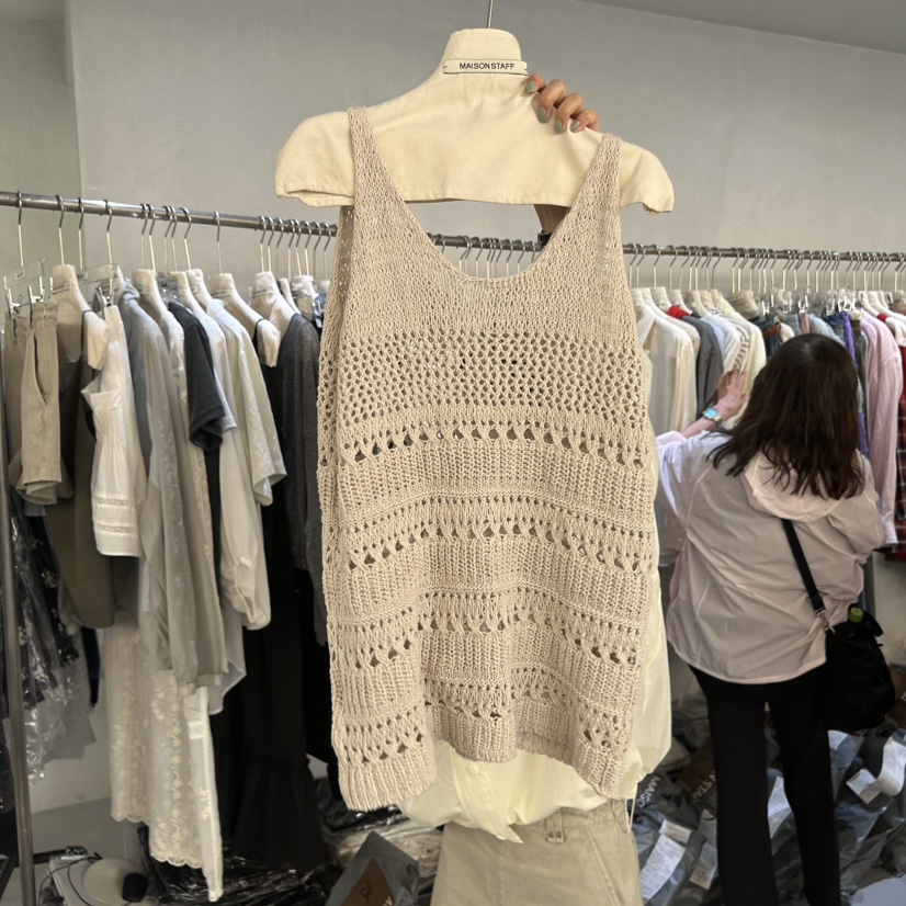 DOUBLE STANDARD/LE SMOKING/MAISONSTAFF韓國直郵實拍女士新款休閑吊帶背心不含配飾MAISONSTAFF吊帶/背心圖色1