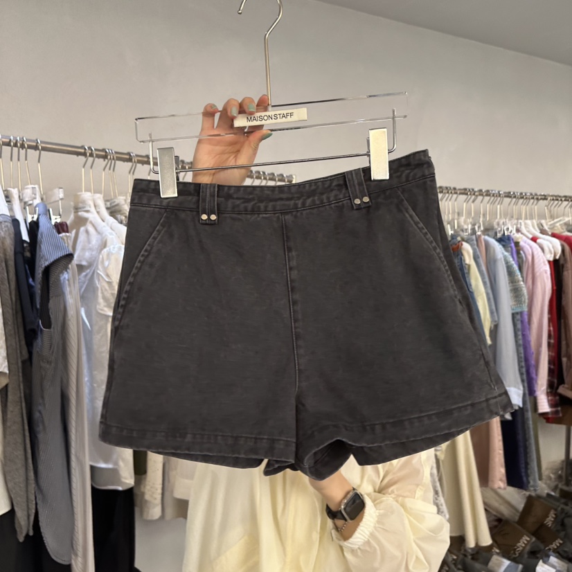 DOUBLE STANDARD/LE SMOKING/MAISONSTAFF韓國東大門直郵女士新品人氣短褲MAISONSTAFF短褲圖色2墨色
