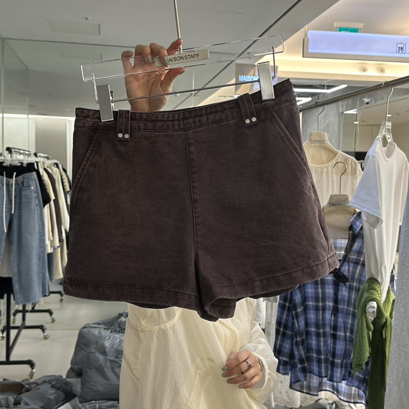 DOUBLE STANDARD/LE SMOKING/MAISONSTAFF韓國東大門直郵女士新品人氣短褲MAISONSTAFF短褲圖色3棕色