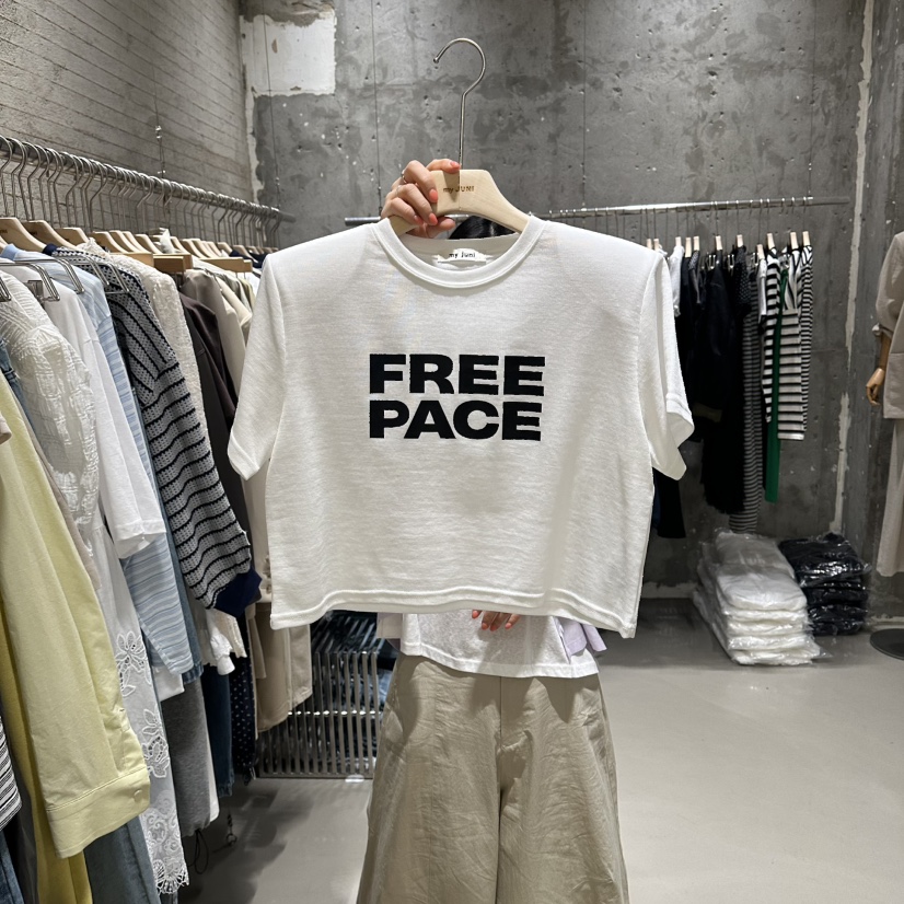 JUNI韓國東大門代購女裝新款推薦人氣26春夏時尚職業熱賣T恤my juniT恤圖色1