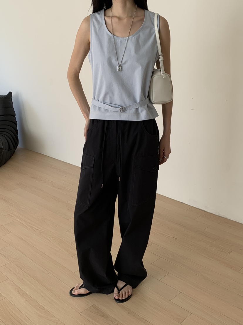 B_GARDER韓國代購女士新品人氣推薦熱賣休閑26春夏吊帶背心B.GARDER吊帶/背心