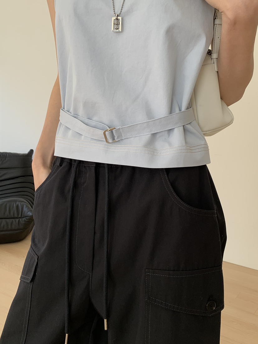 B_GARDER韓國代購女士新品人氣推薦熱賣休閑26春夏吊帶背心B.GARDER吊帶/背心