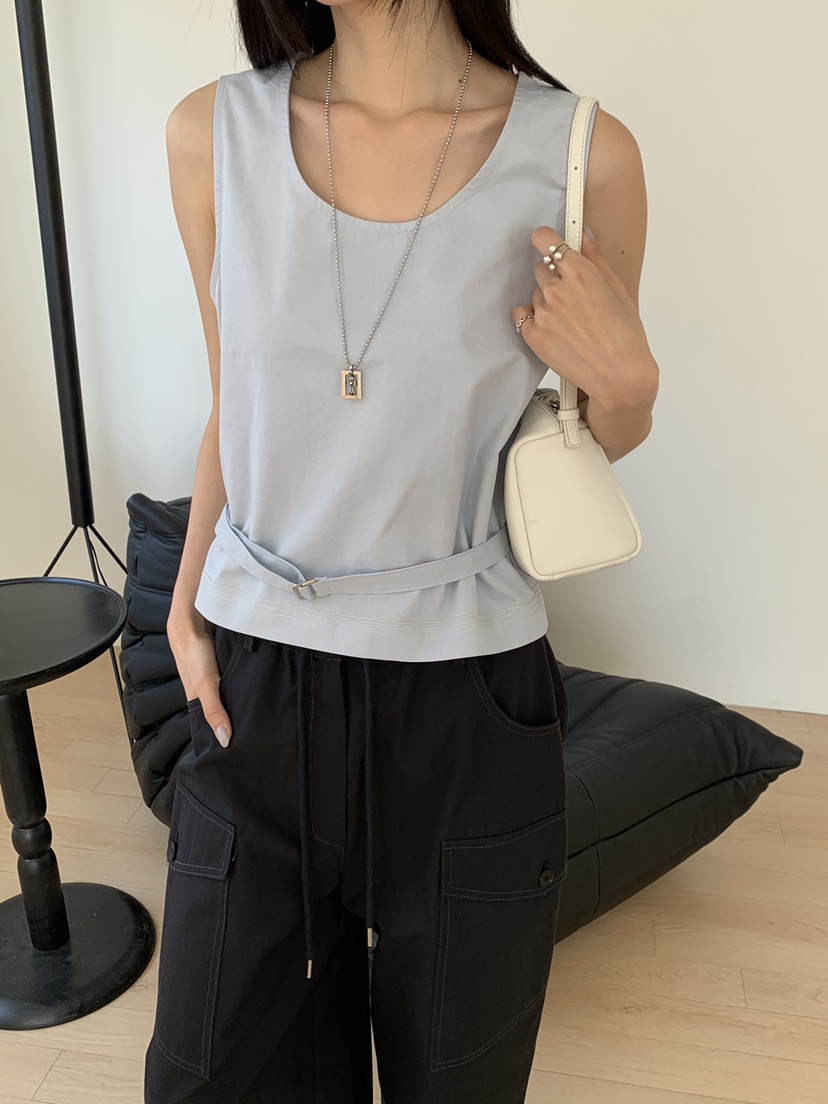 B_GARDER韓國代購女士新品人氣推薦熱賣休閑26春夏吊帶背心B.GARDER吊帶/背心