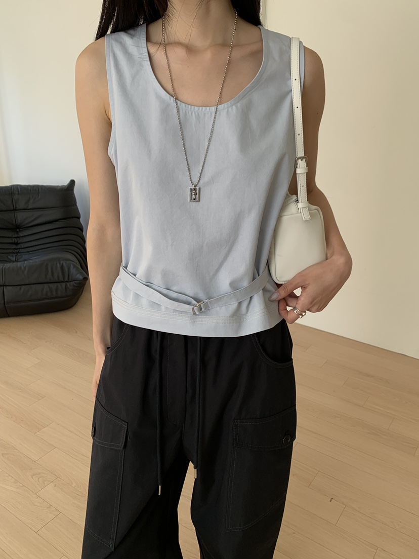 B_GARDER韓國代購女士新品人氣推薦熱賣休閑26春夏吊帶背心B.GARDER吊帶/背心