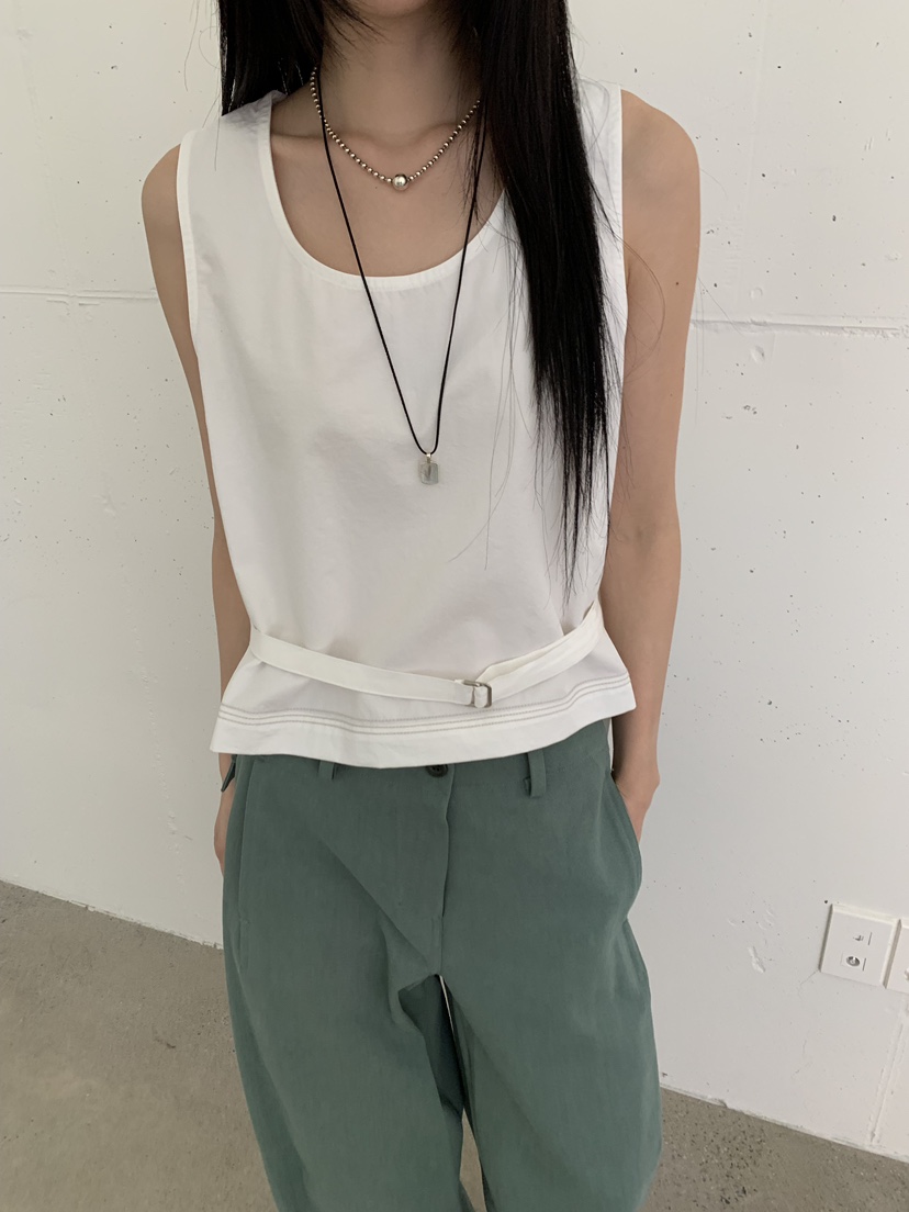 B_GARDER韓國代購女士新品人氣推薦熱賣休閑26春夏吊帶背心B.GARDER吊帶/背心