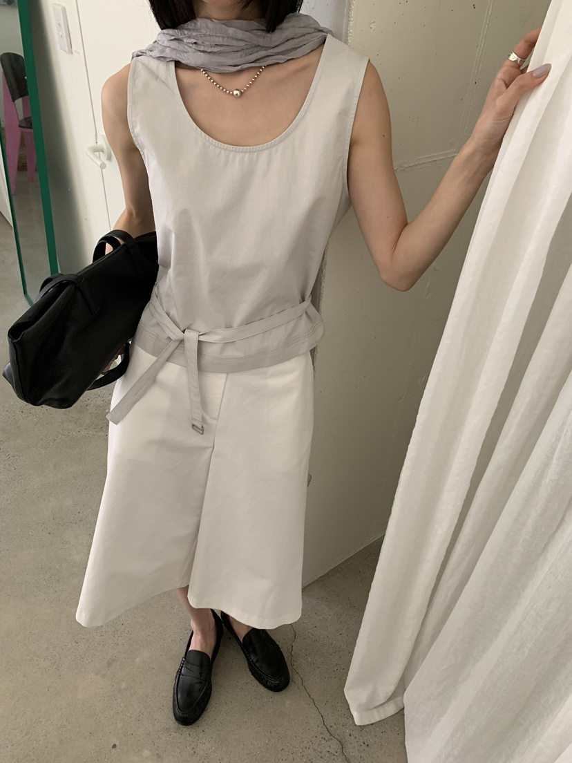 B_GARDER韓國代購女士新品人氣推薦熱賣休閑26春夏吊帶背心B.GARDER吊帶/背心圖色2灰色