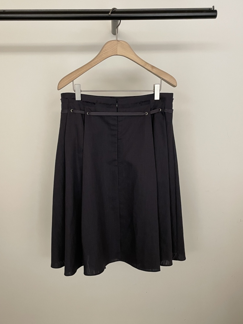 BOLD-A韓國直郵女士新款時尚人氣26春夏職業短裙孔眼亞麻RE BOLD短裙