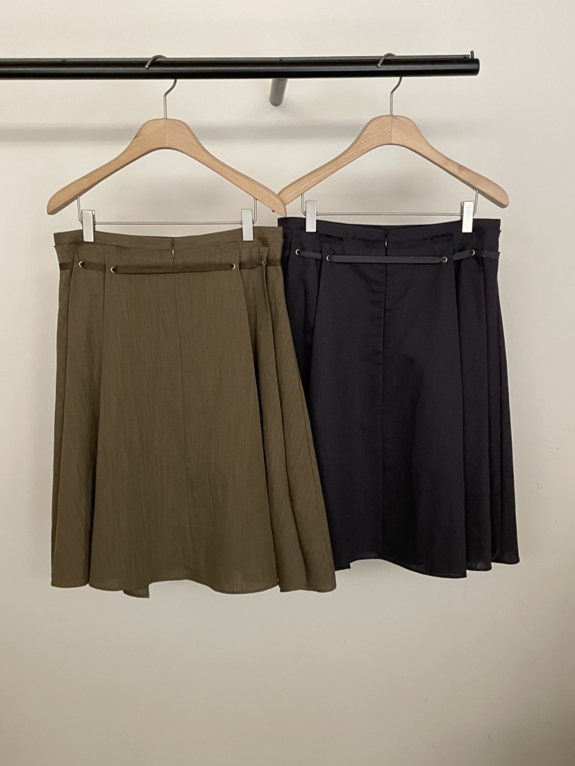 BOLD-A韓國直郵女士新款時尚人氣26春夏職業短裙孔眼亞麻RE BOLD短裙