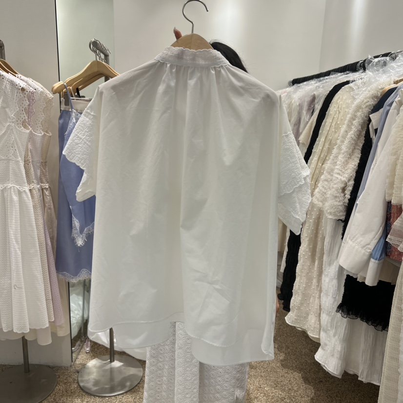 A韓國東大門直郵女士新款熱賣時尚推薦26春夏職業襯衫蕾絲衫A STORE襯衫/蕾絲衫