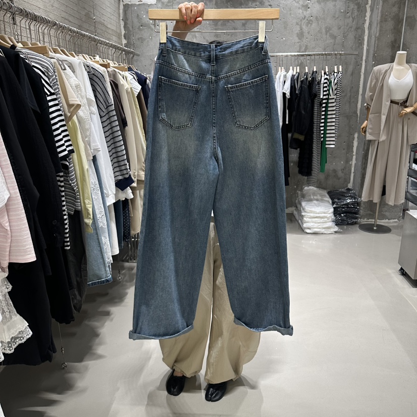 JUNI韓國東大門直郵女裝新款熱賣人氣職業休閑26春夏牛仔褲my juni牛仔褲