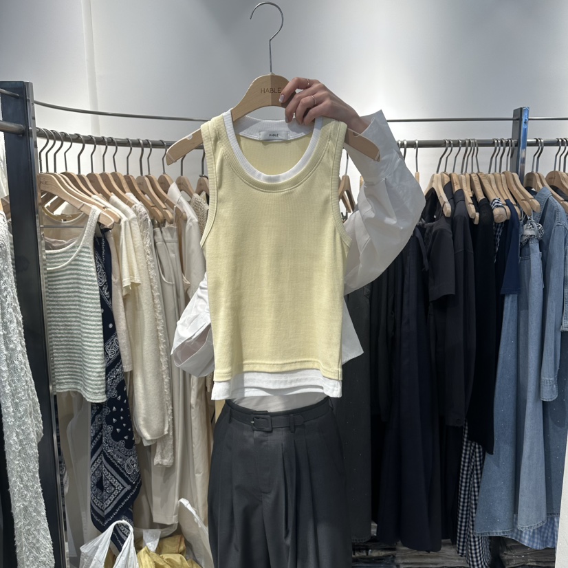 HABLE韓國直郵實拍女士新品時尚熱賣休閑人氣26春夏吊帶背心HABLE吊帶/背心圖色1