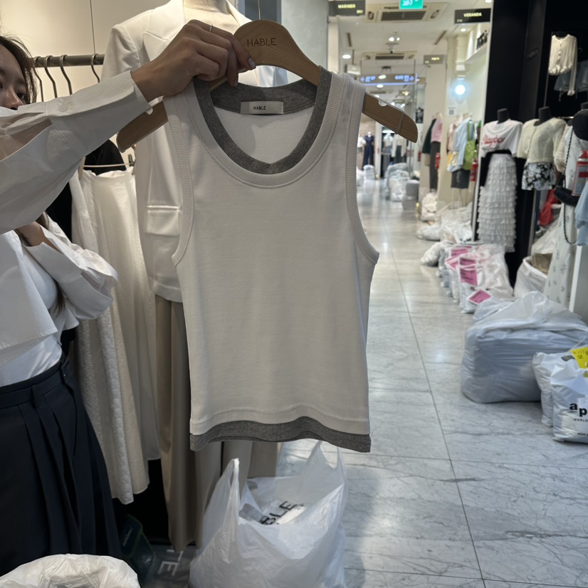 HABLE韓國直郵實拍女士新品時尚熱賣休閑人氣26春夏吊帶背心HABLE吊帶/背心圖色2