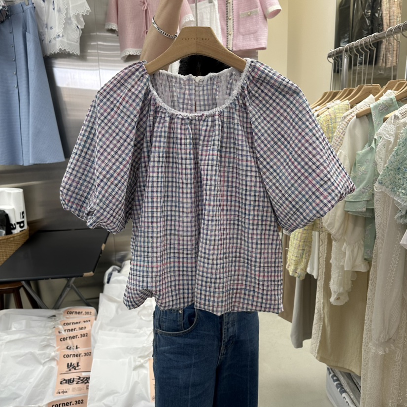 CORNER韓國東大門直郵女裝新款時尚休閑人氣職業襯衫蕾絲衫CORNER.302襯衫/蕾絲衫圖色2