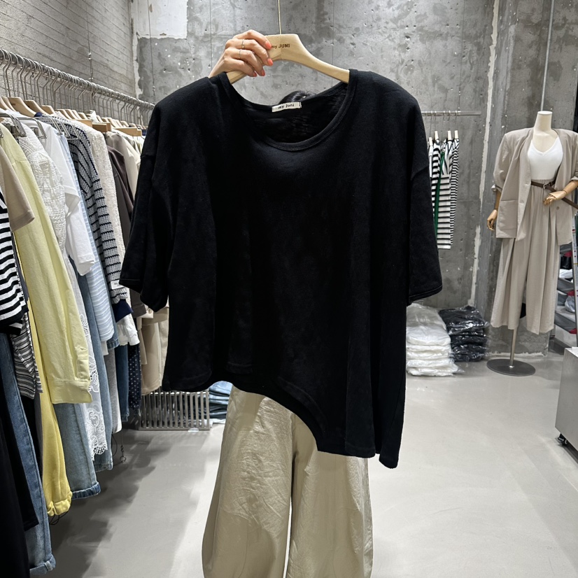 JUNI韓國東大門代購女裝新品時尚人氣26春夏推薦職業熱賣T恤my juniT恤圖色3