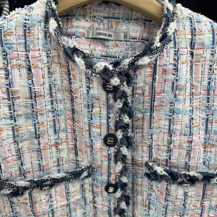 CORNER韓國代購女士新品熱賣推薦職業人氣時尚夾克粗花呢CORNER.302夾克