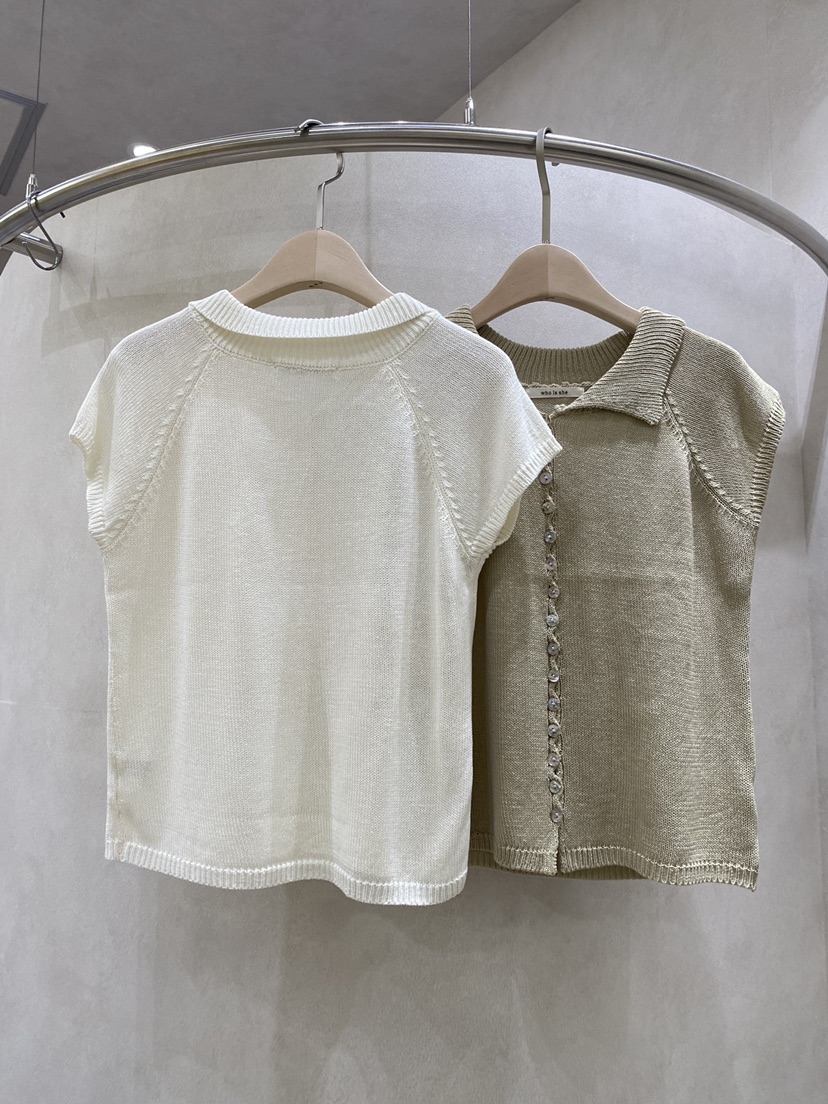 WHO IS SHE韓國東大門直郵女裝新品推薦職業休閑針織衫WHO IS SHE針織衫