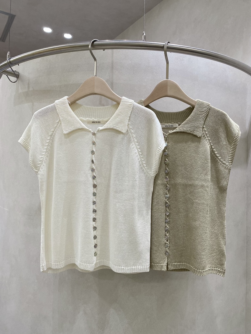 WHO IS SHE韓國東大門直郵女裝新品推薦職業休閑針織衫WHO IS SHE針織衫